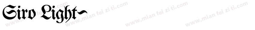 Siro Light字体转换